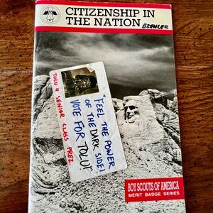 Vintage Boy Scouts of America, Merit Badge: CITIZENSHIP in the NATION 1984